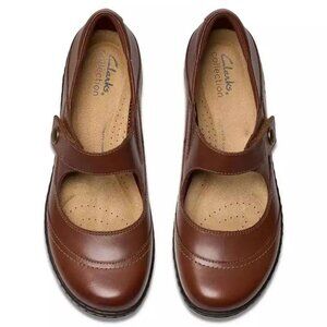 CLARKS Leather Ashland Elayne Mary Jane Comfort Shoes